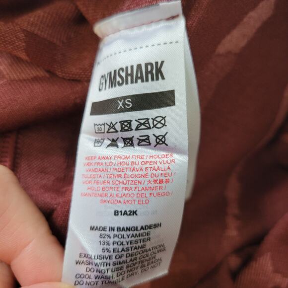 Gymshark Size XS Adapt Camo Seamless Leggings Cherry Brown Activewear Gym - Picture 3 of 7